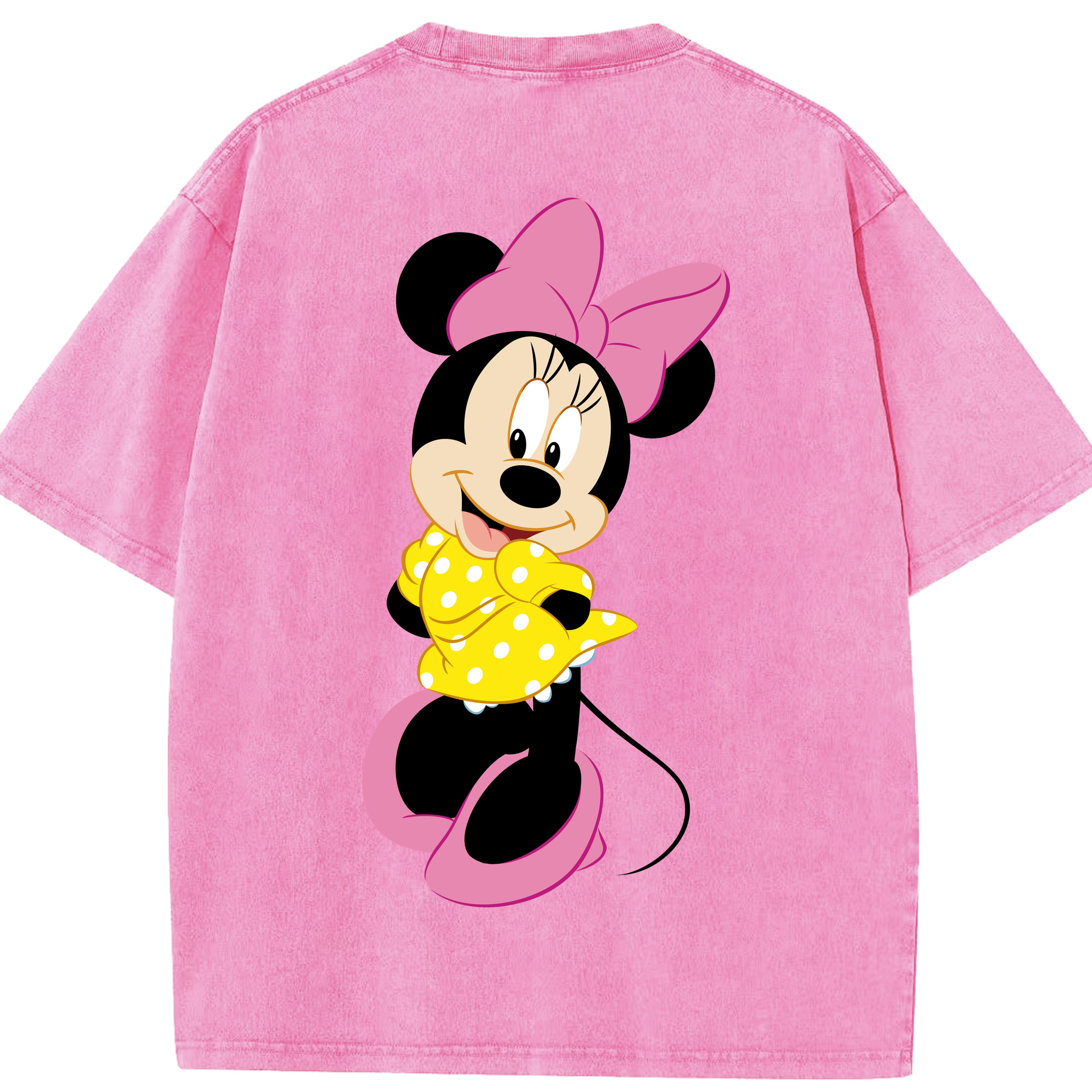 （画像用） ミッキーマウス Mickey Mouse 綿100% ヴィンテージ風 半袖Tシャツ（背面プリント）